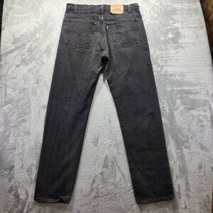 Vintage Levi's 505 Jeans Mens 38x34 Black Denim Regular Fit Straight Leg